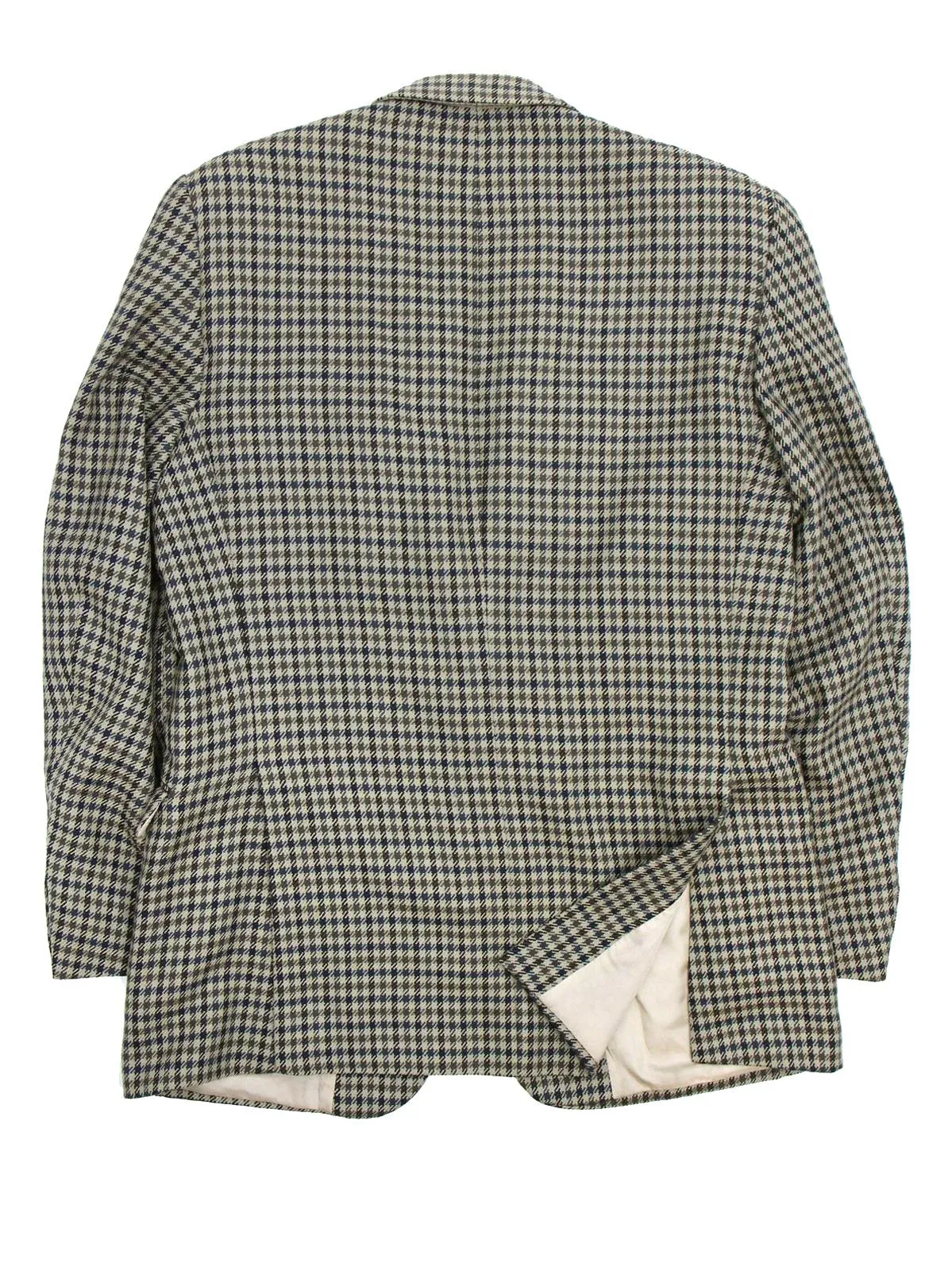 Vintage Harrods Beige Check Pure Wool Jacket