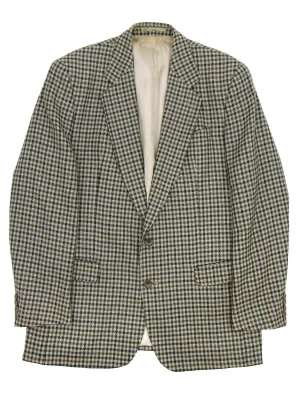 Vintage Harrods Beige Check Pure Wool Jacket