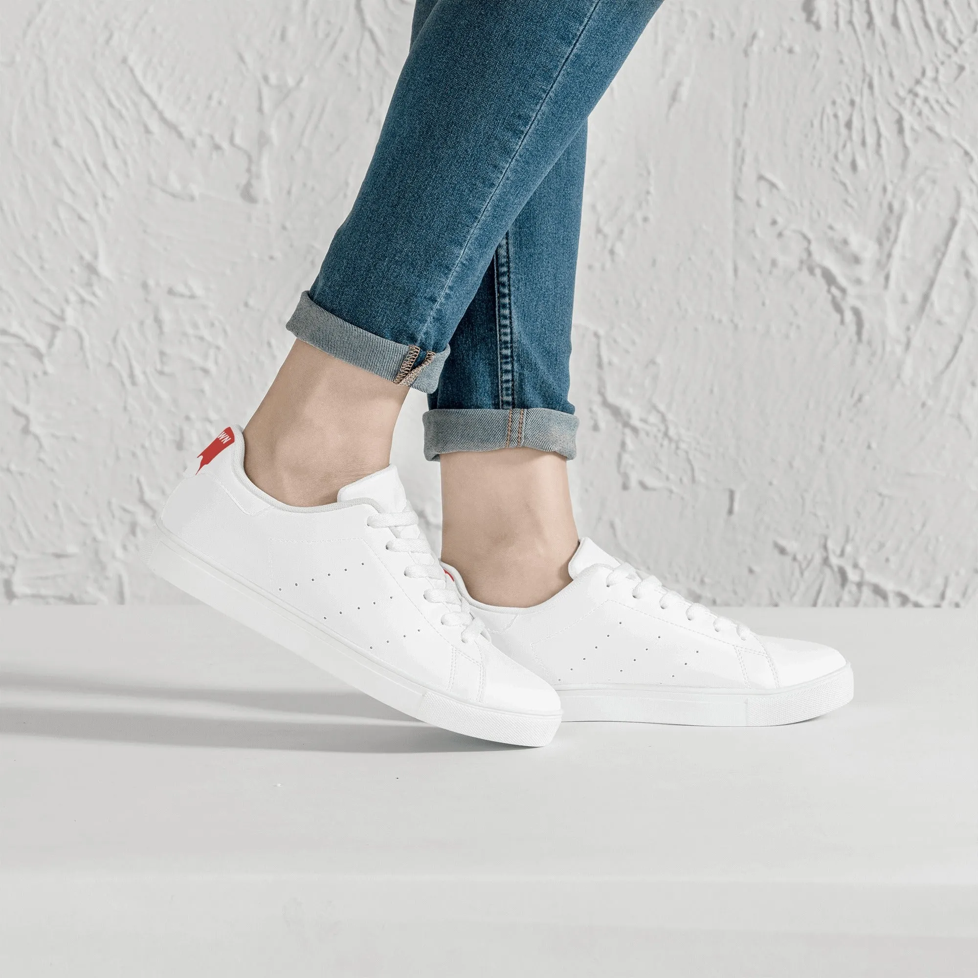 Women's FCS Low Top White Leather Sneakers