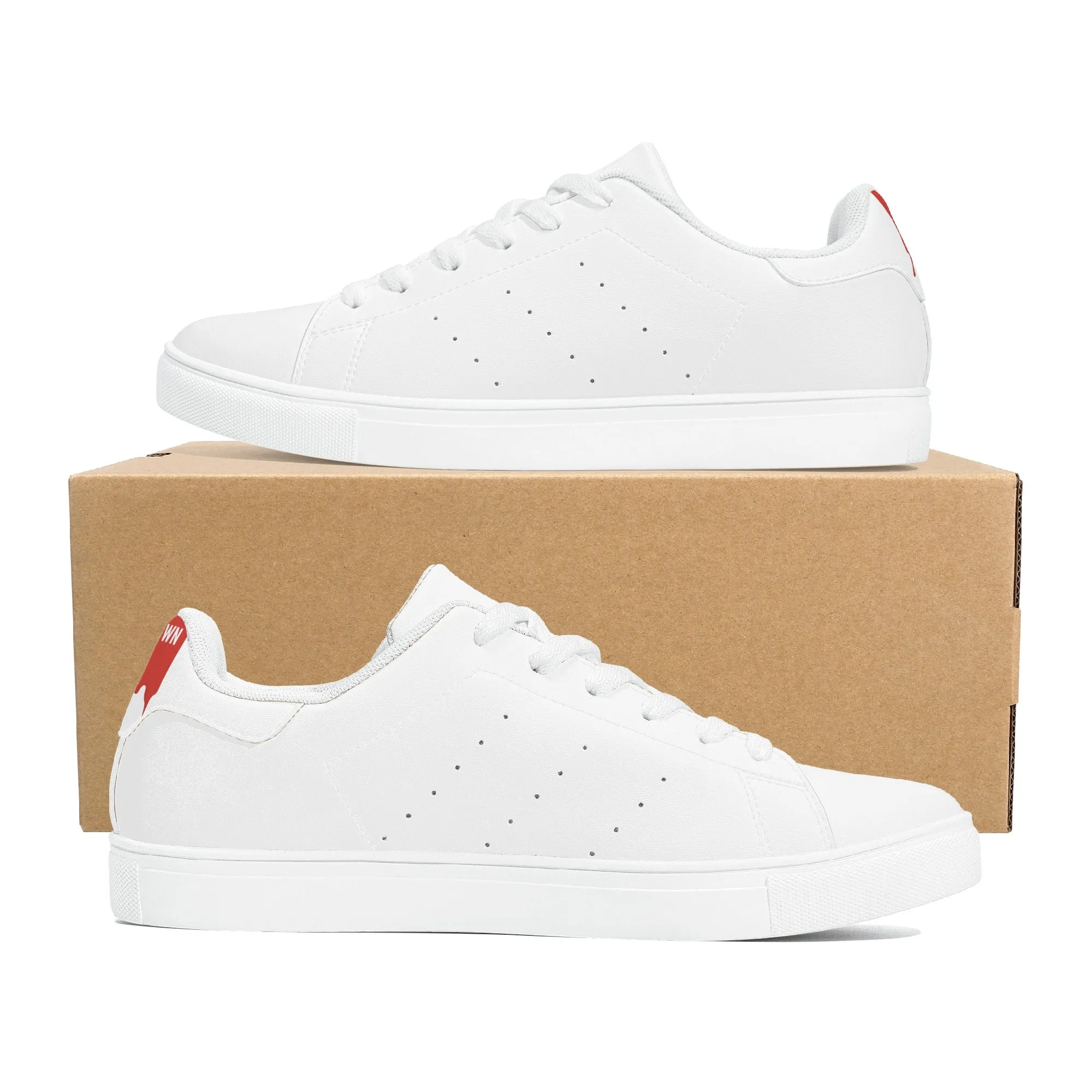 Women's FCS Low Top White Leather Sneakers