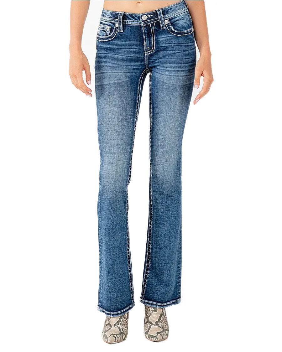 Women's Mountain Range Mid-Rise Bootcut Jeans