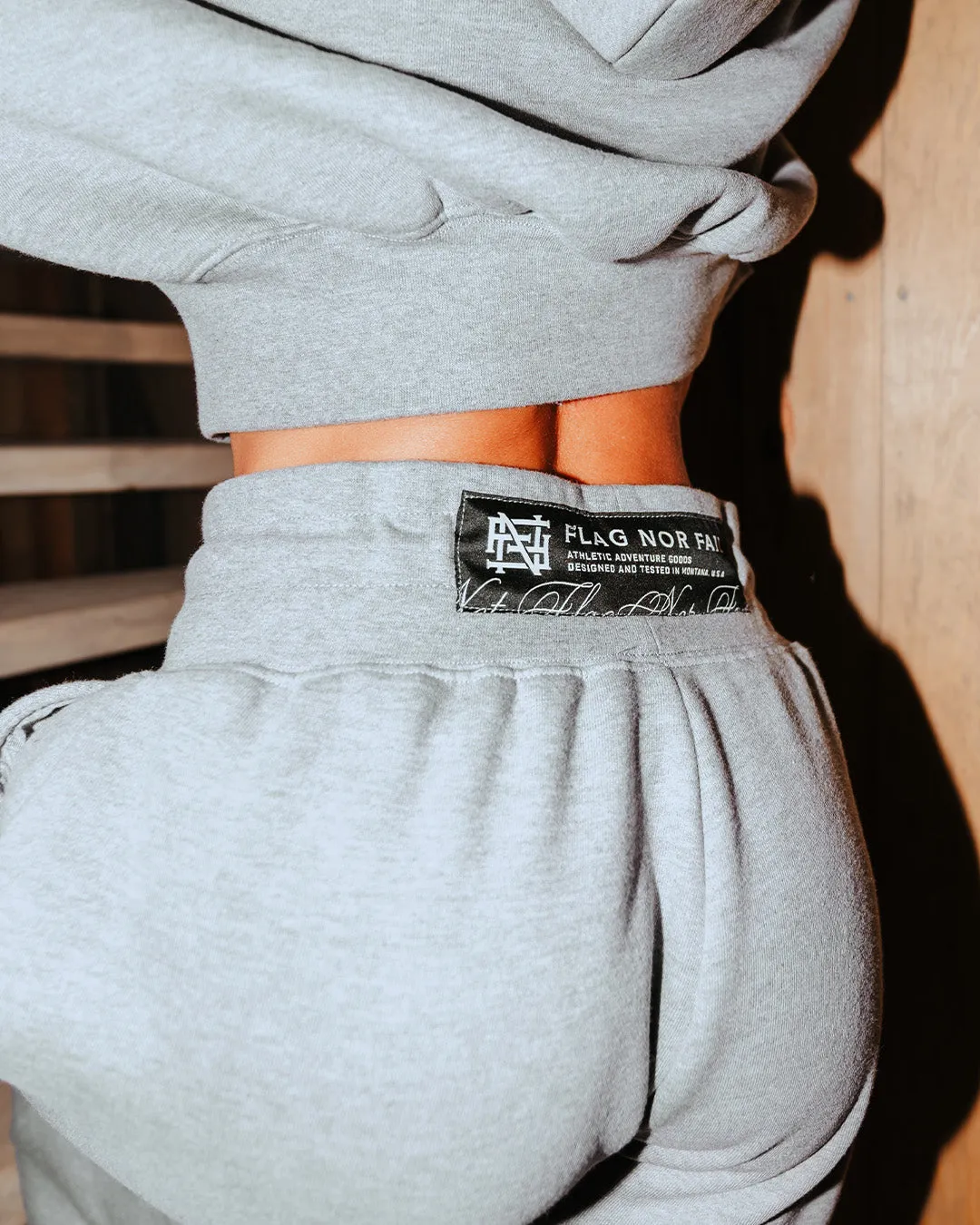 WOMENS OVERSIZED SWEATPANTS - HEATHER GREY