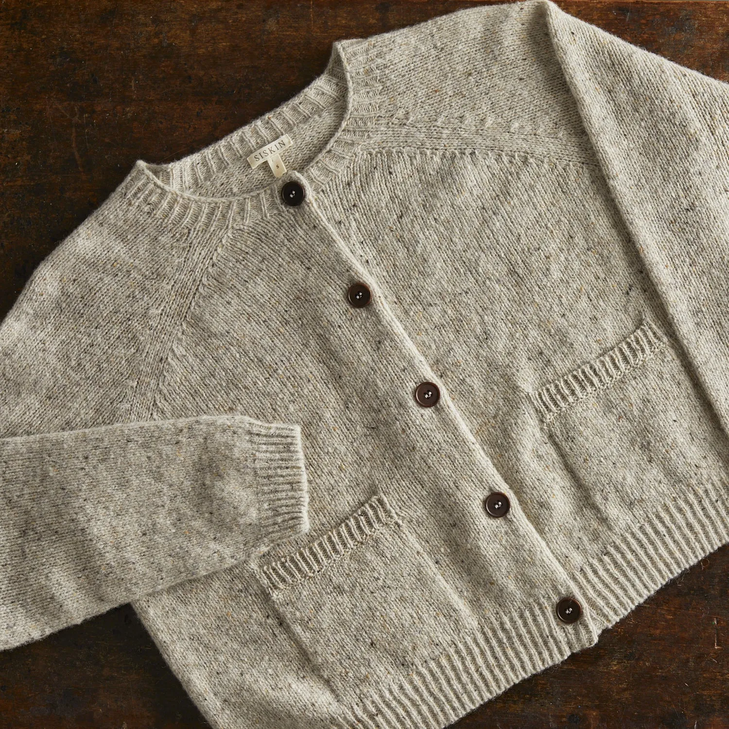 Womens Terra Cardigan - Donegal Wool - Shale