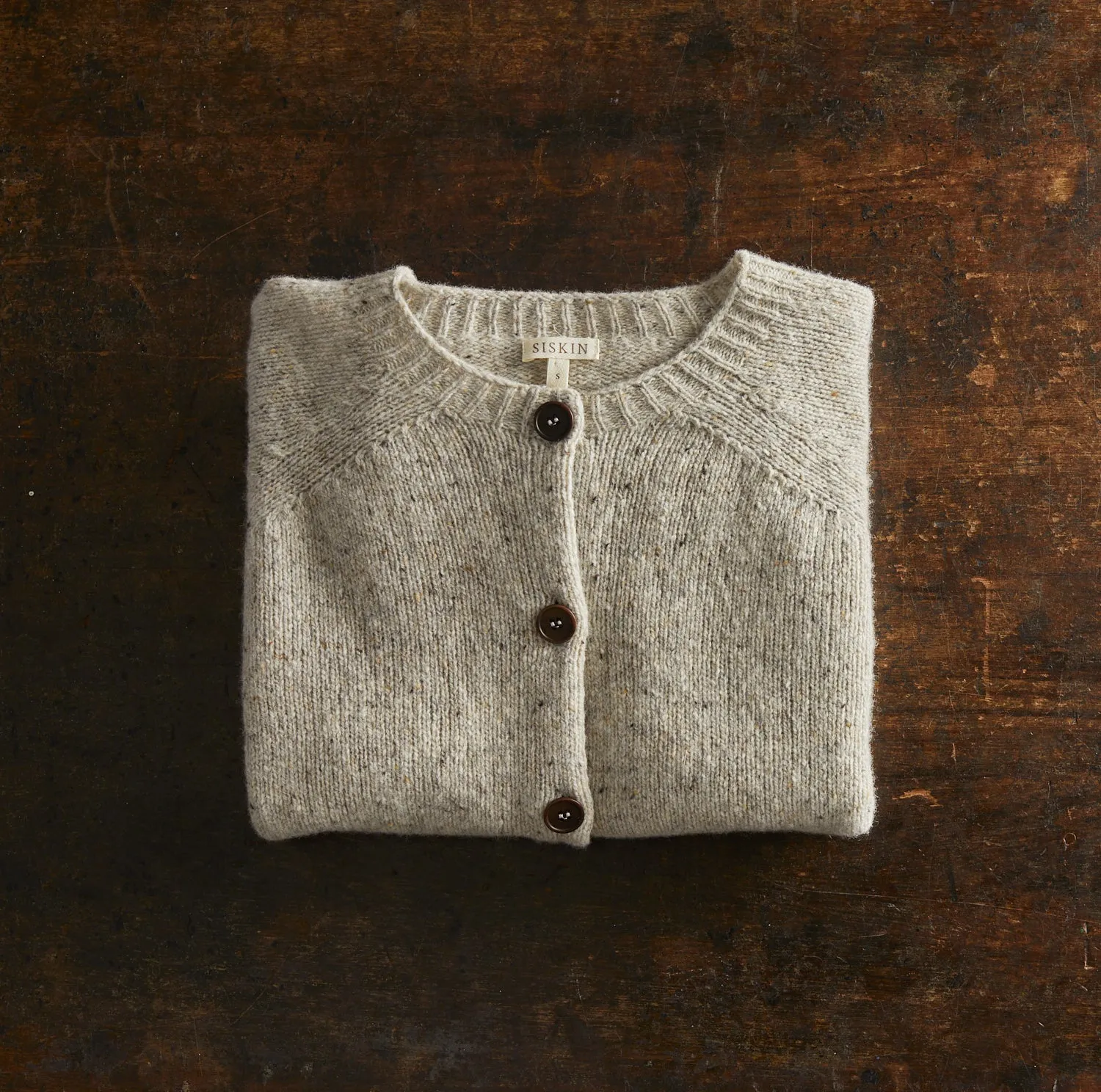 Womens Terra Cardigan - Donegal Wool - Shale