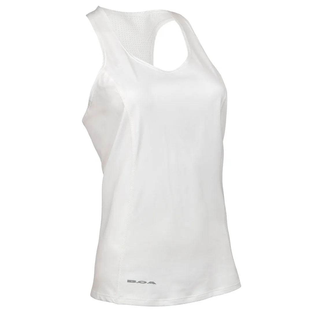 Women's Vortex Fitted Tank - White