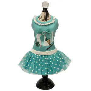 Wooffany Candy Blue Box Dog Dress