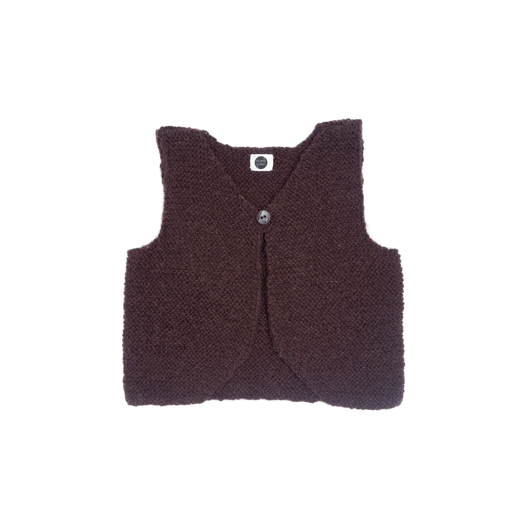 Wool waistcoat CHESTNUT