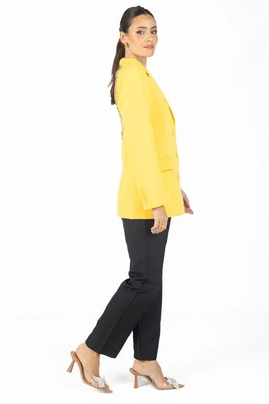 Yellow Paris Backless Blazer